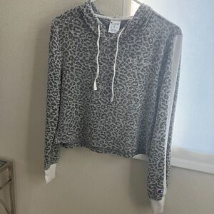 Champion Women's Gray Animal‎ Print Hoodie Sweater